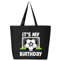 10 Years Old Soccer 10th Birthday Player Bday Party 25L Jumbo Tote