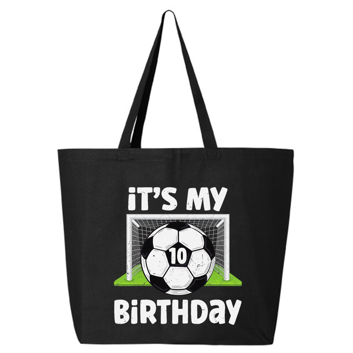 10 Years Old Soccer 10th Birthday Player Bday Party 25L Jumbo Tote
