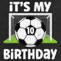 10 Years Old Soccer 10th Birthday Player Bday Party 25L Jumbo Tote