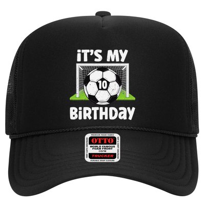 10 Years Old Soccer 10th Birthday Player Bday Party Trucker Hat