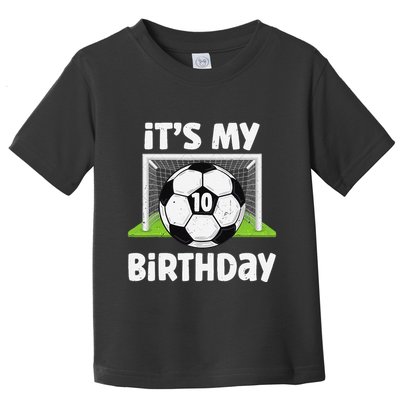 10 Years Old Soccer 10th Birthday Player Bday Party Toddler T-Shirt