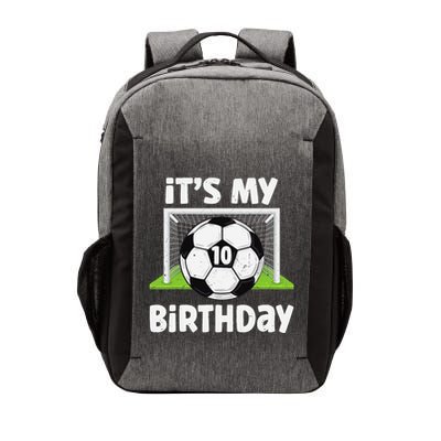 10 Years Old Soccer 10th Birthday Player Bday Party Vector Backpack
