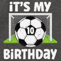 10 Years Old Soccer 10th Birthday Player Bday Party Vector Backpack
