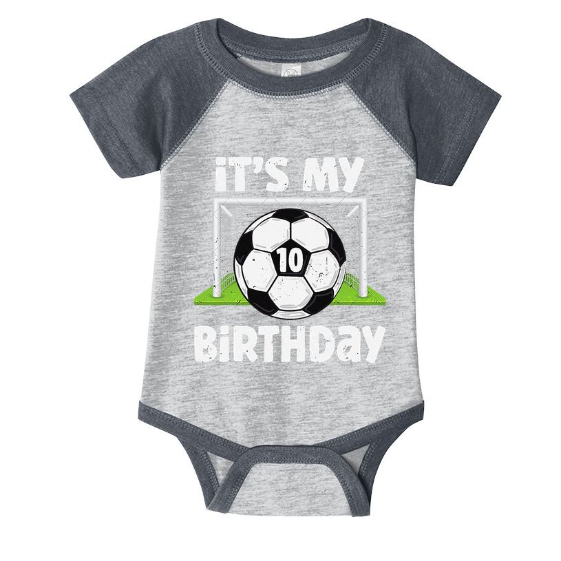 10 Years Old Soccer 10th Birthday Player Bday Party Infant Baby Jersey Bodysuit