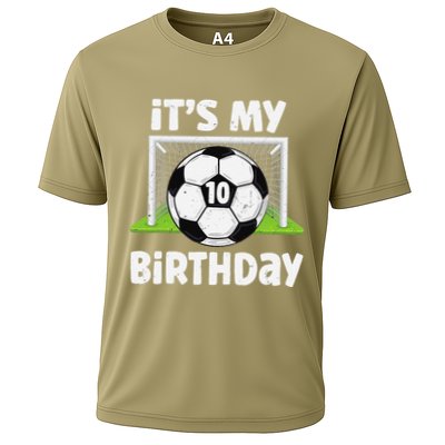 10 Years Old Soccer 10th Birthday Player Bday Party Performance Shirt