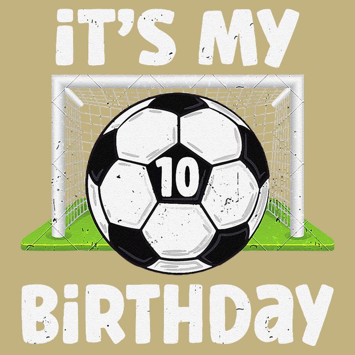10 Years Old Soccer 10th Birthday Player Bday Party Cooling Performance Crew T-Shirt