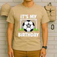 10 Years Old Soccer 10th Birthday Player Bday Party T-Shirt