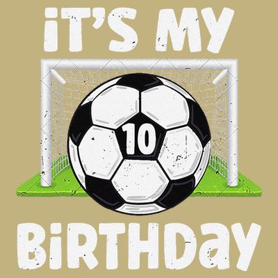 10 Years Old Soccer 10th Birthday Player Bday Party T-Shirt