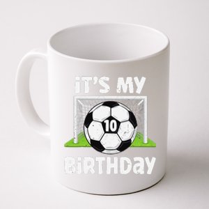 10 Years Old Soccer 10th Birthday Player Bday Party Coffee Mug