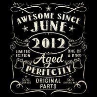 11 Year Old Awesome Since June 2012 11th Birthday Flexfit Unipanel Trucker Cap