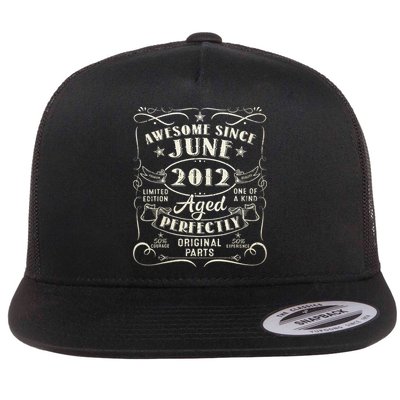 11 Year Old Awesome Since June 2012 11th Birthday Flatbill Hat