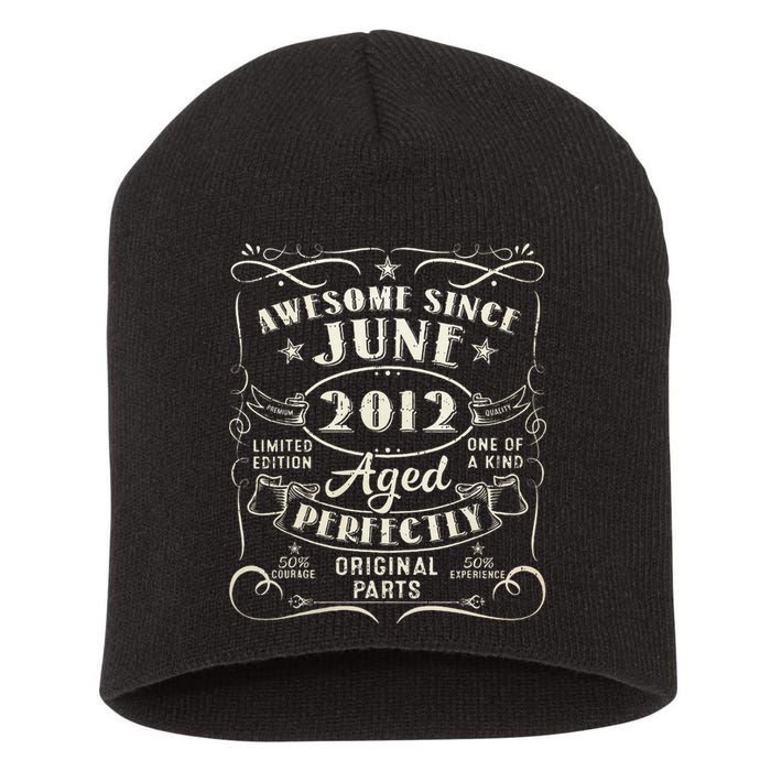 11 Year Old Awesome Since June 2012 11th Birthday Short Acrylic Beanie