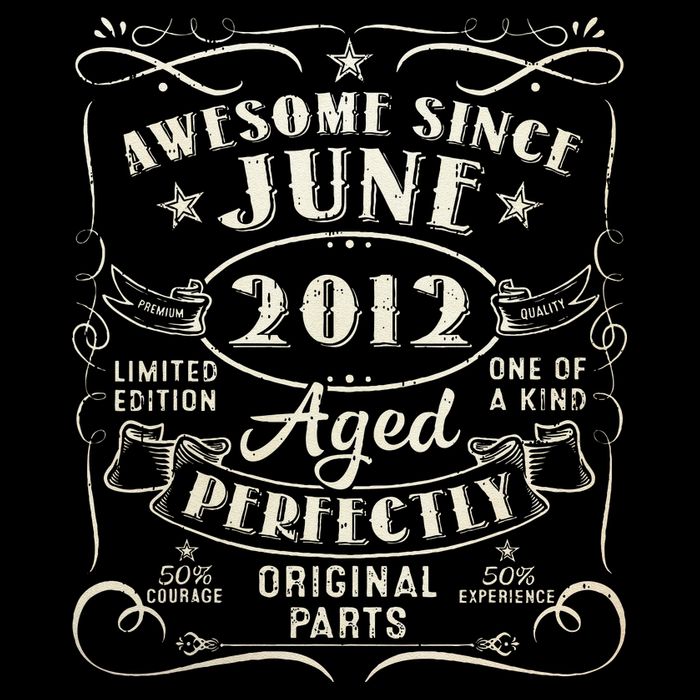 11 Year Old Awesome Since June 2012 11th Birthday Short Acrylic Beanie