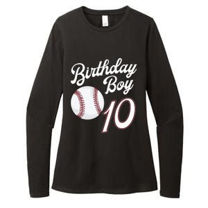 10 Years Old Baseball Themed 10th Birthday Party Sports Womens CVC Long Sleeve Shirt