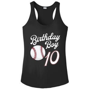 10 Years Old Baseball Themed 10th Birthday Party Sports Ladies PosiCharge Competitor Racerback Tank