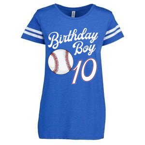 10 Years Old Baseball Themed 10th Birthday Party Sports Enza Ladies Jersey Football T-Shirt