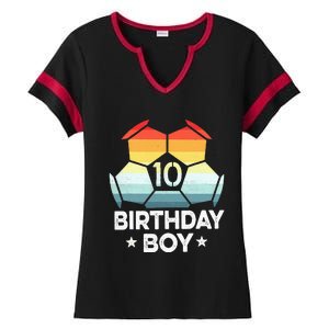 10 Year Old Soccer Player Gifts 10th Birthday Ladies Halftime Notch Neck Tee