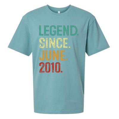 13 Years Old Legend Since June 2010 13th Birthday Sueded Cloud Jersey T-Shirt