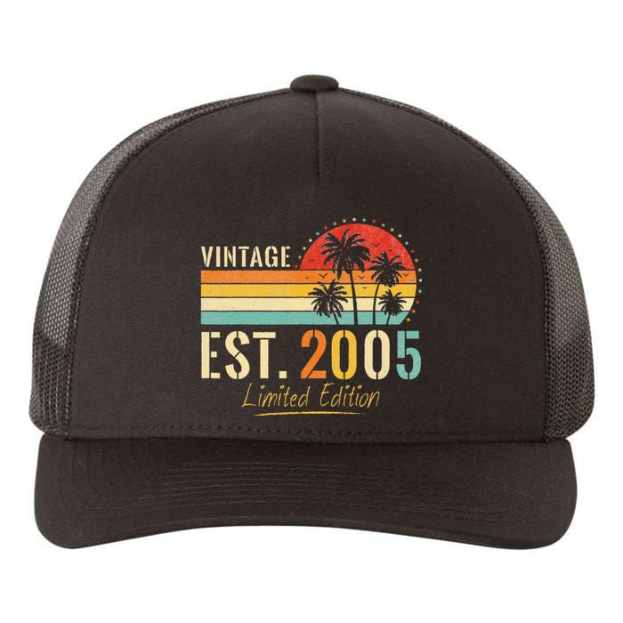 18 Years Old Vintage Est 2005 Limited Edition 18th Birthday Yupoong Adult 5-Panel Trucker Hat