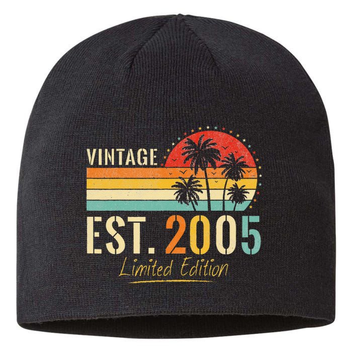 18 Years Old Vintage Est 2005 Limited Edition 18th Birthday Sustainable Beanie