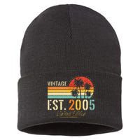 18 Years Old Vintage Est 2005 Limited Edition 18th Birthday Sustainable Knit Beanie