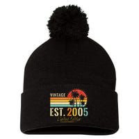 18 Years Old Vintage Est 2005 Limited Edition 18th Birthday Pom Pom 12in Knit Beanie