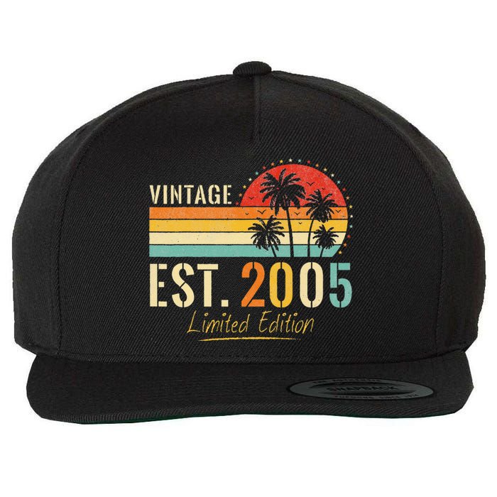 18 Years Old Vintage Est 2005 Limited Edition 18th Birthday Wool Snapback Cap