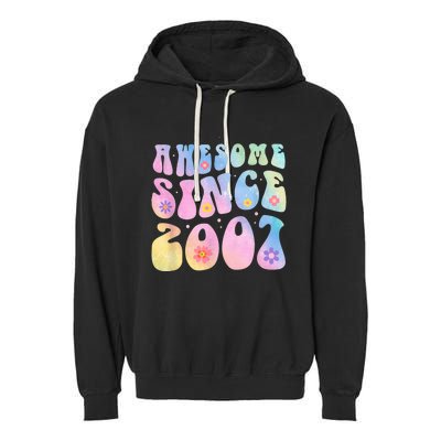 16 Year Old Awesome Since 2007 Tie Dye Flowers 16th Birthday Garment-Dyed Fleece Hoodie