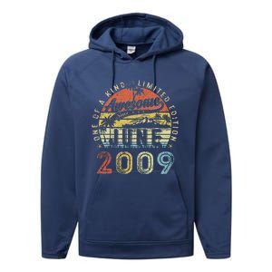 14 Year Old Awesome Since June 2009 14th Birthday Performance Fleece Hoodie