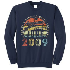 14 Year Old Awesome Since June 2009 14th Birthday Sweatshirt