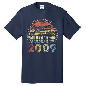 14 Year Old Awesome Since June 2009 14th Birthday Tall T-Shirt