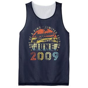 14 Year Old Awesome Since June 2009 14th Birthday Mesh Reversible Basketball Jersey Tank