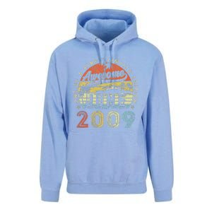 14 Year Old Awesome Since June 2009 14th Birthday Unisex Surf Hoodie