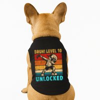 10 Year Old Birthday Dabbing Boy Bruh 10th Level Unlocked Doggie Tank