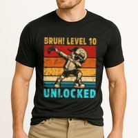 10 Year Old Birthday Dabbing Boy Bruh 10th Level Unlocked Performance Shirt