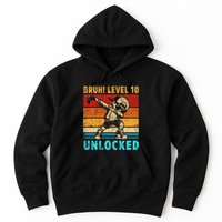 10 Year Old Birthday Dabbing Boy Bruh 10th Level Unlocked Hoodie