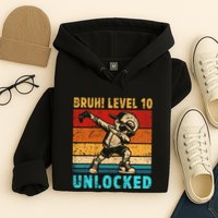 10 Year Old Birthday Dabbing Boy Bruh 10th Level Unlocked Hoodie
