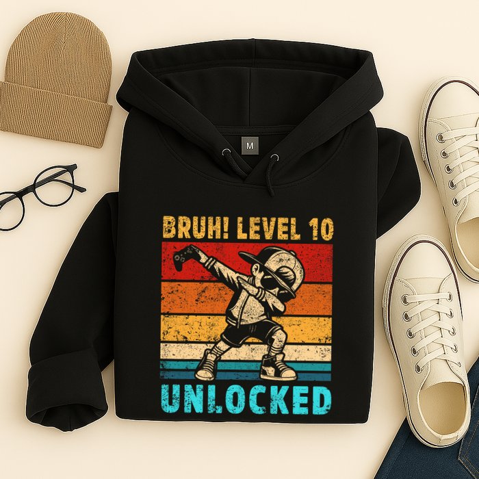 10 Year Old Birthday Dabbing Boy Bruh 10th Level Unlocked Hoodie