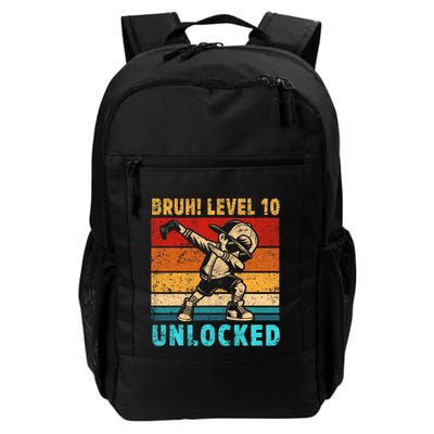10 Year Old Birthday Dabbing Boy Bruh 10th Level Unlocked Backpack