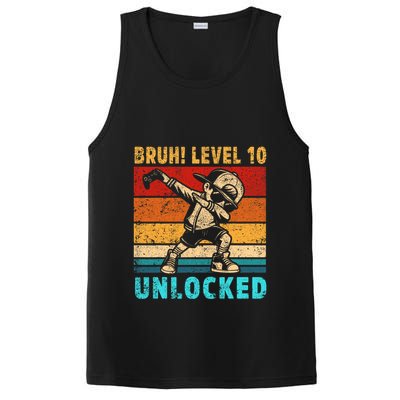 10 Year Old Birthday Dabbing Boy Bruh 10th Level Unlocked PosiCharge Competitor Tank
