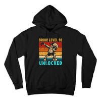 10 Year Old Birthday Dabbing Boy Bruh 10th Level Unlocked Tall Hoodie