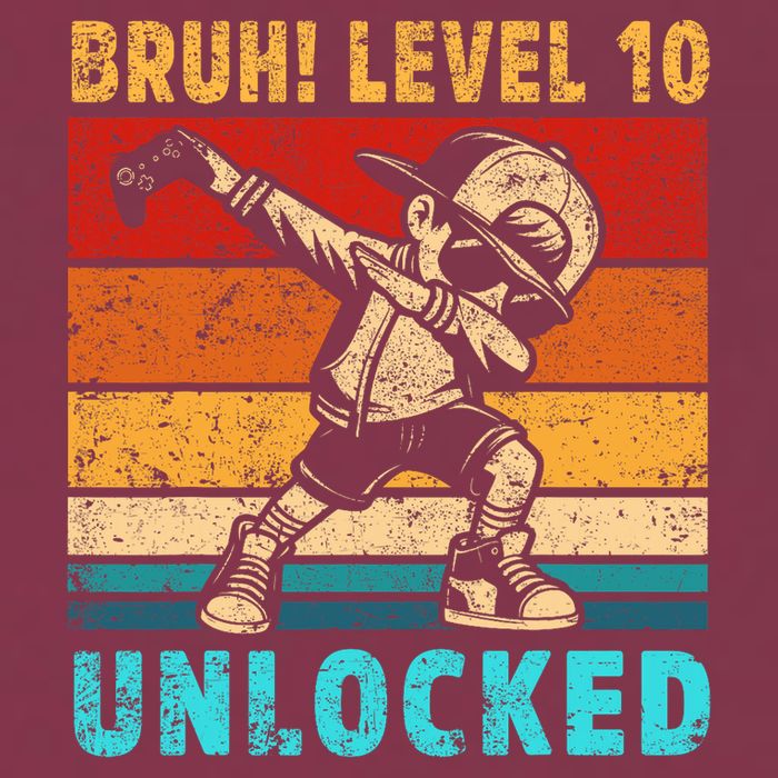 10 Year Old Birthday Dabbing Boy Bruh 10th Level Unlocked 16oz Travel Tumbler