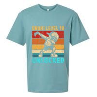 10 Year Old Birthday Dabbing Boy Bruh 10th Level Unlocked Sueded Cloud Jersey T-Shirt