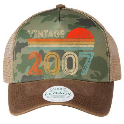 16 Year Old Gift Vintage 2007 Made In 2007 16th Birthday Legacy Tie Dye Trucker Hat