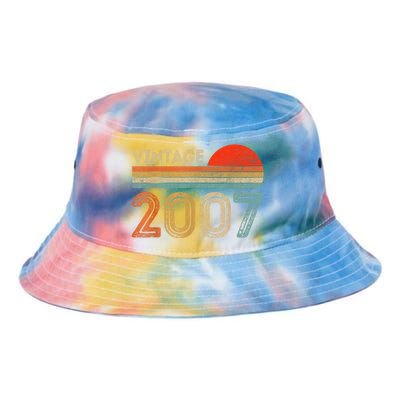 16 Year Old Gift Vintage 2007 Made In 2007 16th Birthday Tie Dye Newport Bucket Hat