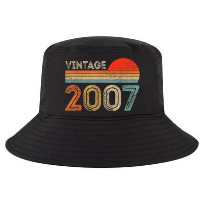 16 Year Old Gift Vintage 2007 Made In 2007 16th Birthday Cool Comfort Performance Bucket Hat