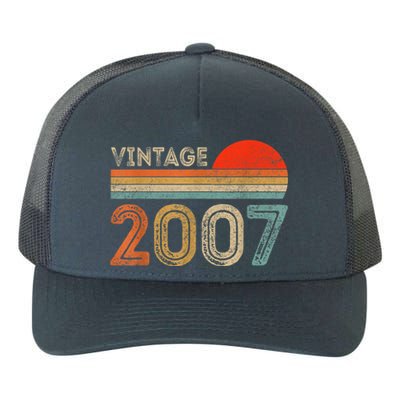 16 Year Old Gift Vintage 2007 Made In 2007 16th Birthday Yupoong Adult 5-Panel Trucker Hat