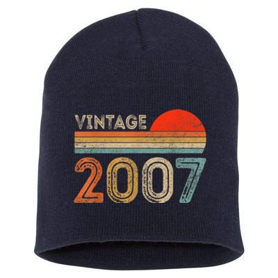 16 Year Old Gift Vintage 2007 Made In 2007 16th Birthday Short Acrylic Beanie