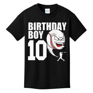 10 Year Old Baseball Birthday Party Theme 10th Gift For Boy Kids T-Shirt