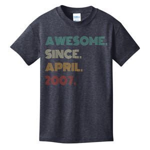 16 Years Old Awesome Since April 2007 16th Birthday Kids T-Shirt